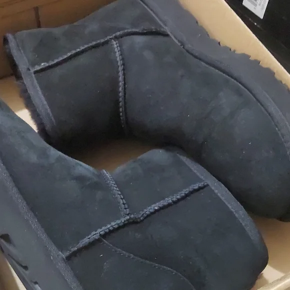 UGG Classic Black Suede Boots - Picture 2 of 7